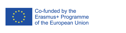 Co-funded by the Eramsmus + logo.