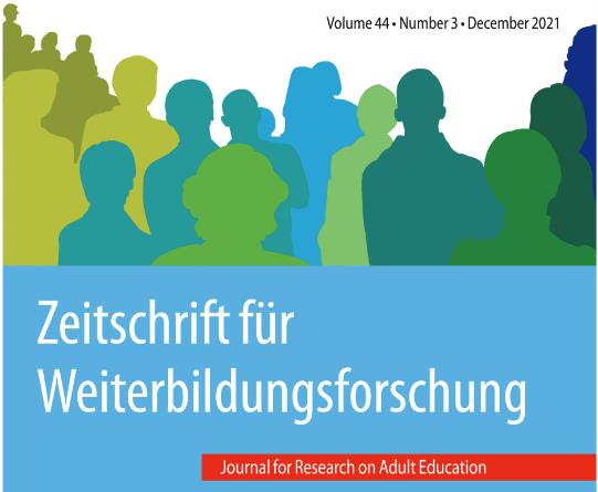 Cover der Zeitschrift für Weiterbildungsforschung Ausgabe 3 des Jahres 2021.
