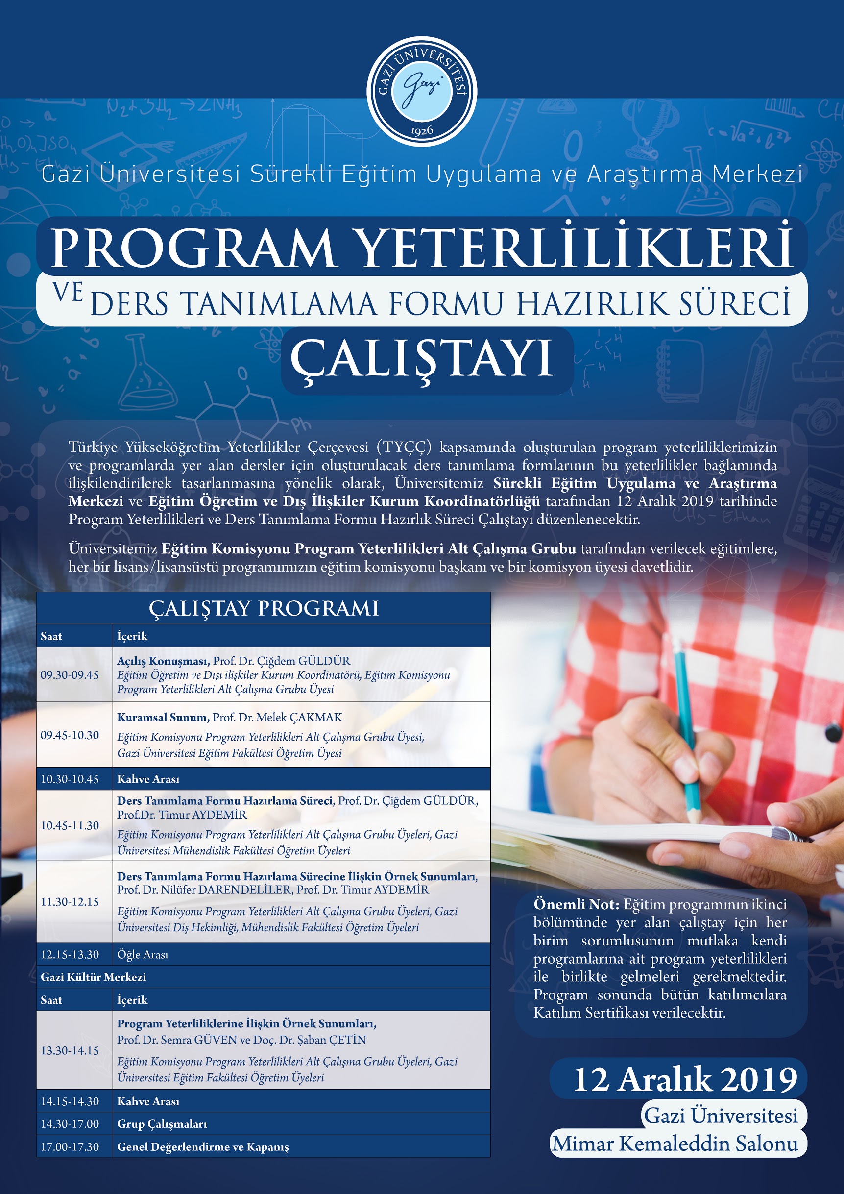 Workshop for the design of course identification forms