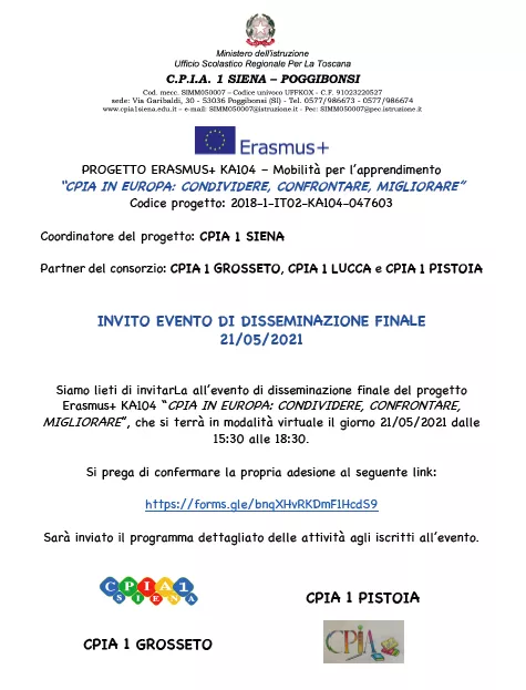 Evento di disseminazione.