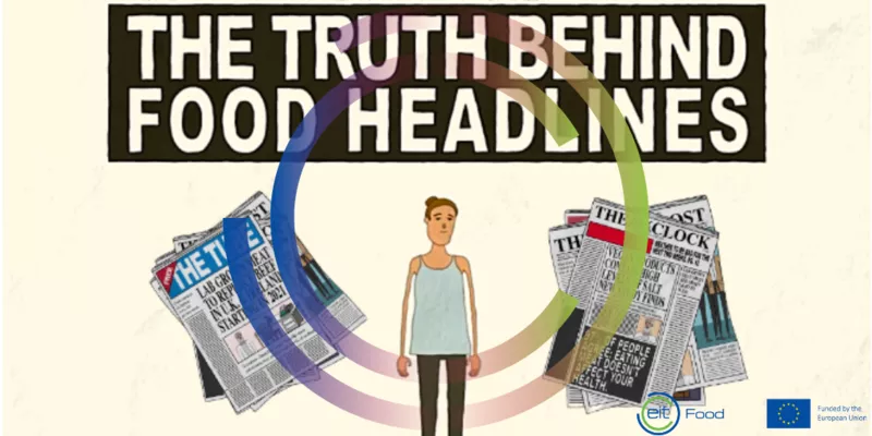 The truth behind food headlines An image of newspapers with some fake headlines.