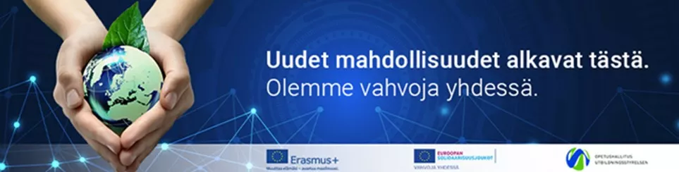 Maapallo ja kädet.