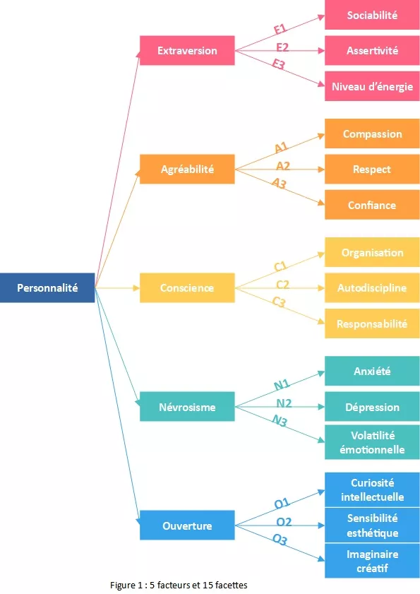 Les 5 Facteurs et les 15 facettes Les 5 Facteurs et les 15 facettes.