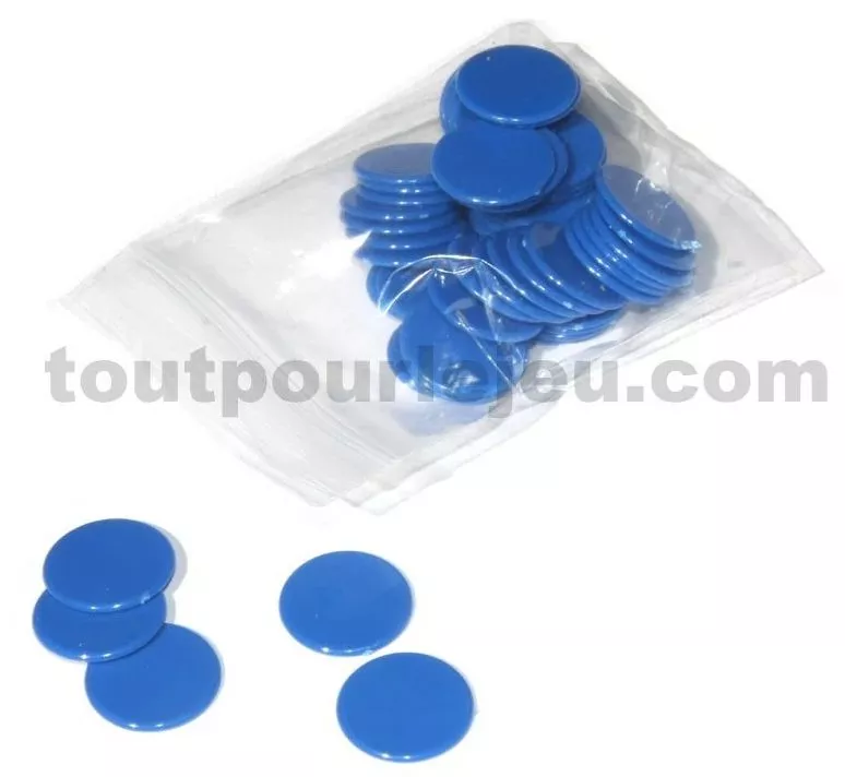 Jeton en plastique bleu Jeton bleu.