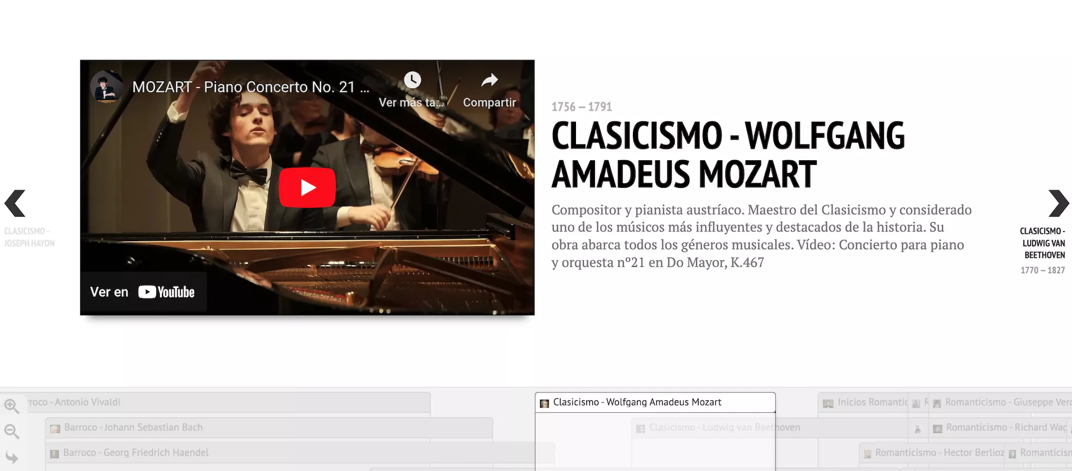 Línea de tiempo musical Timeline Música.