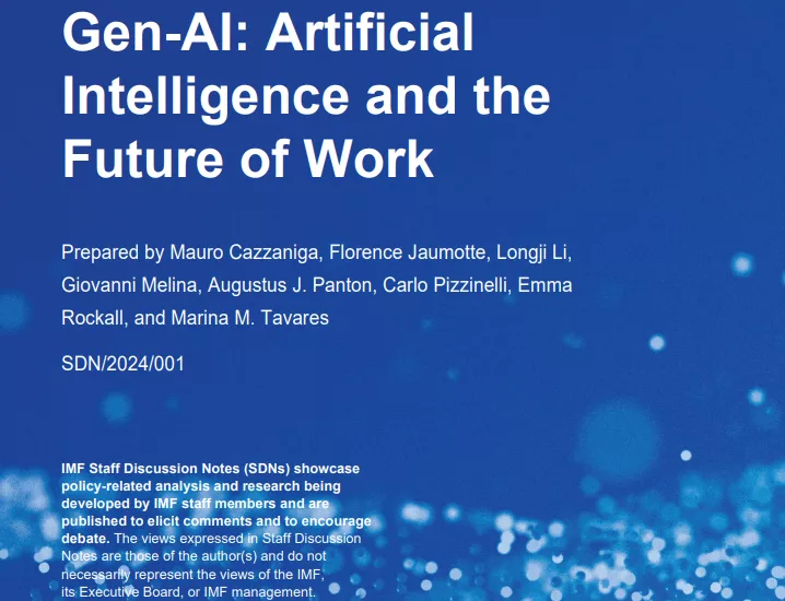 Gen-AI: Artificial Intelligence and the Future of Work.