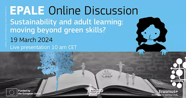 Online discussion on sustainability and adult learning.