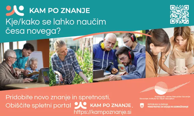 O spretnostih za življenje na portalu Kam po znanje Kolaž slik, ki prikazujejo različne spretnosti.