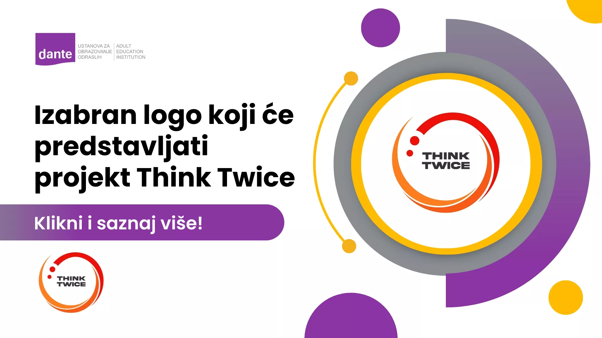 Izabran logo koji će predstavljati projekt Think Twice.