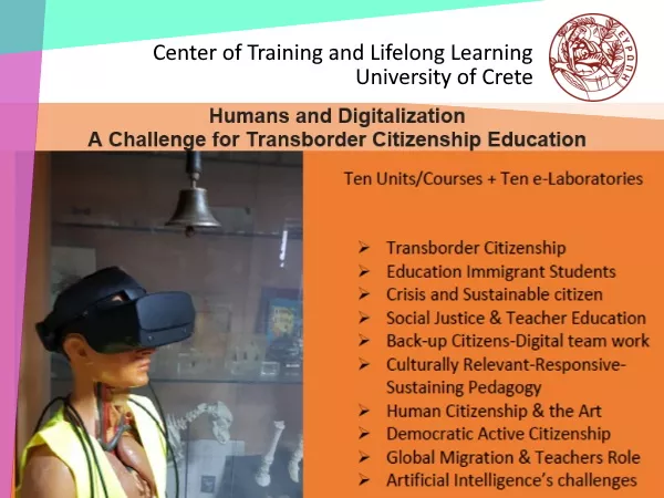 Humans and Digitalization: a challenge for transboarder citizenship education.
