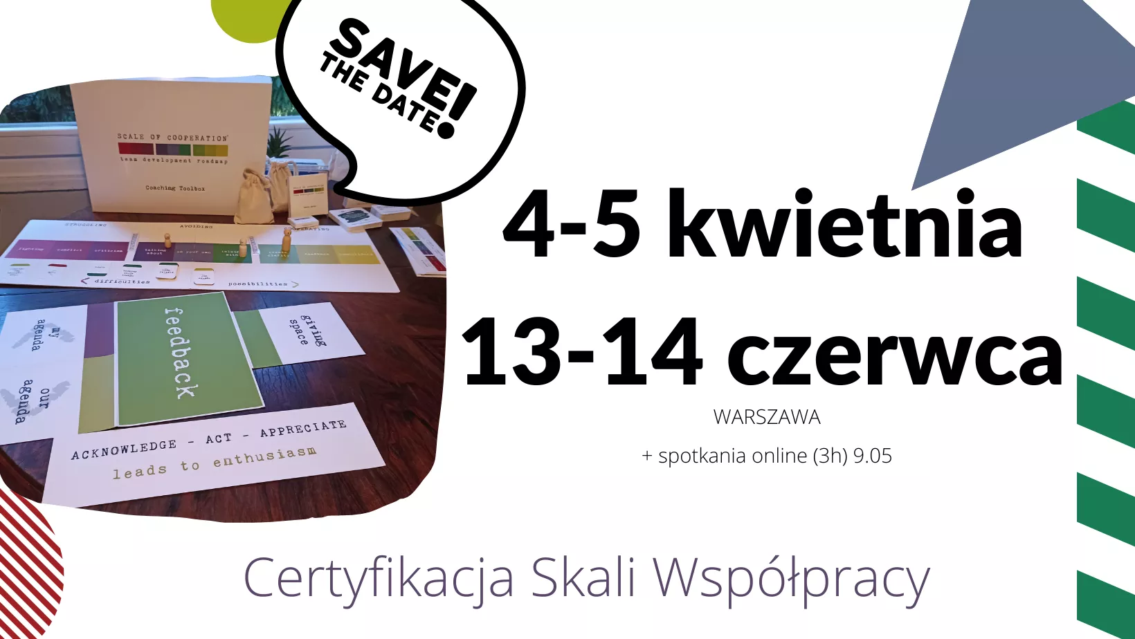 Grafika zawierająca daty treningu.