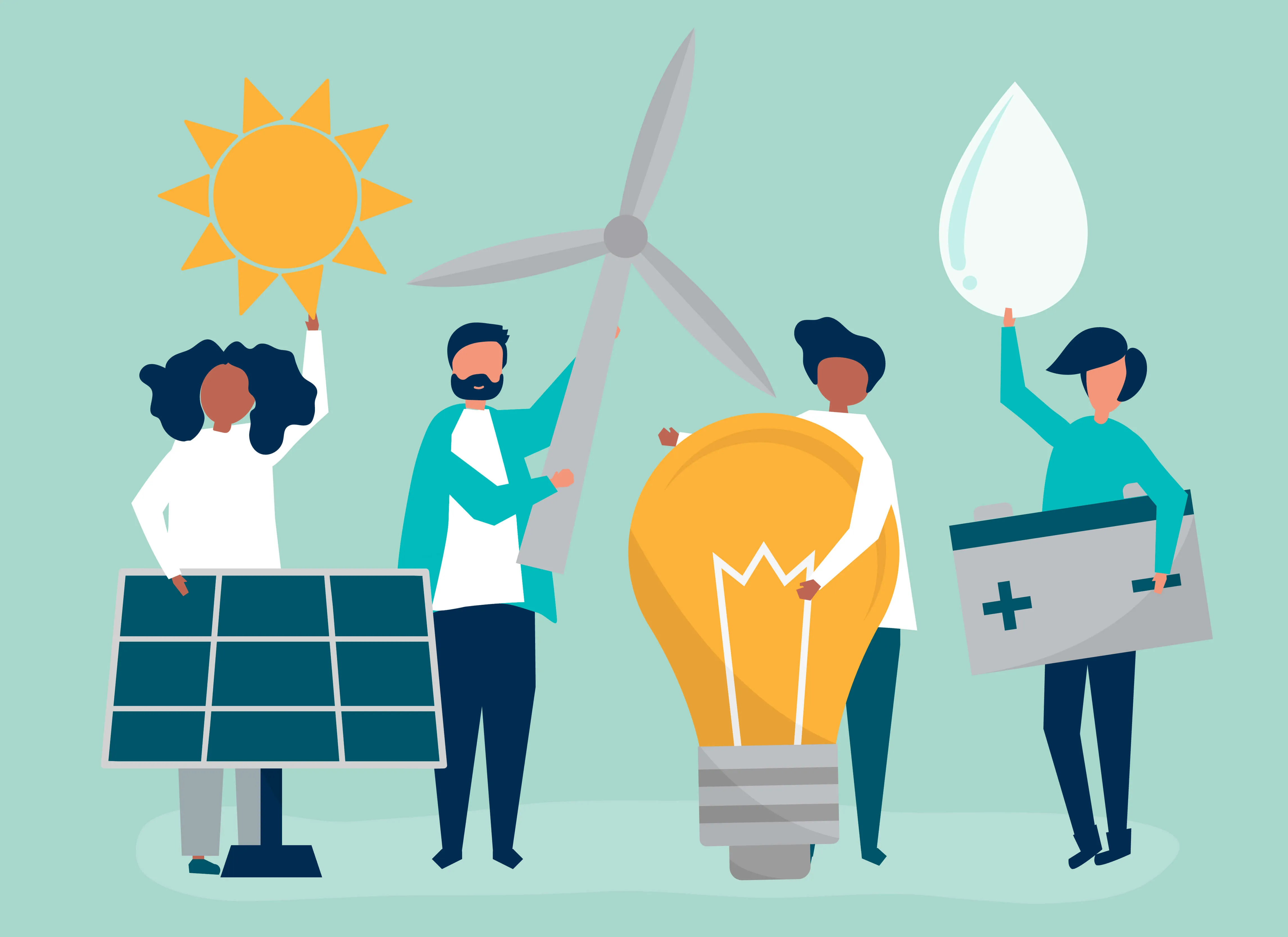 métiers dans les énergie renouvelables.