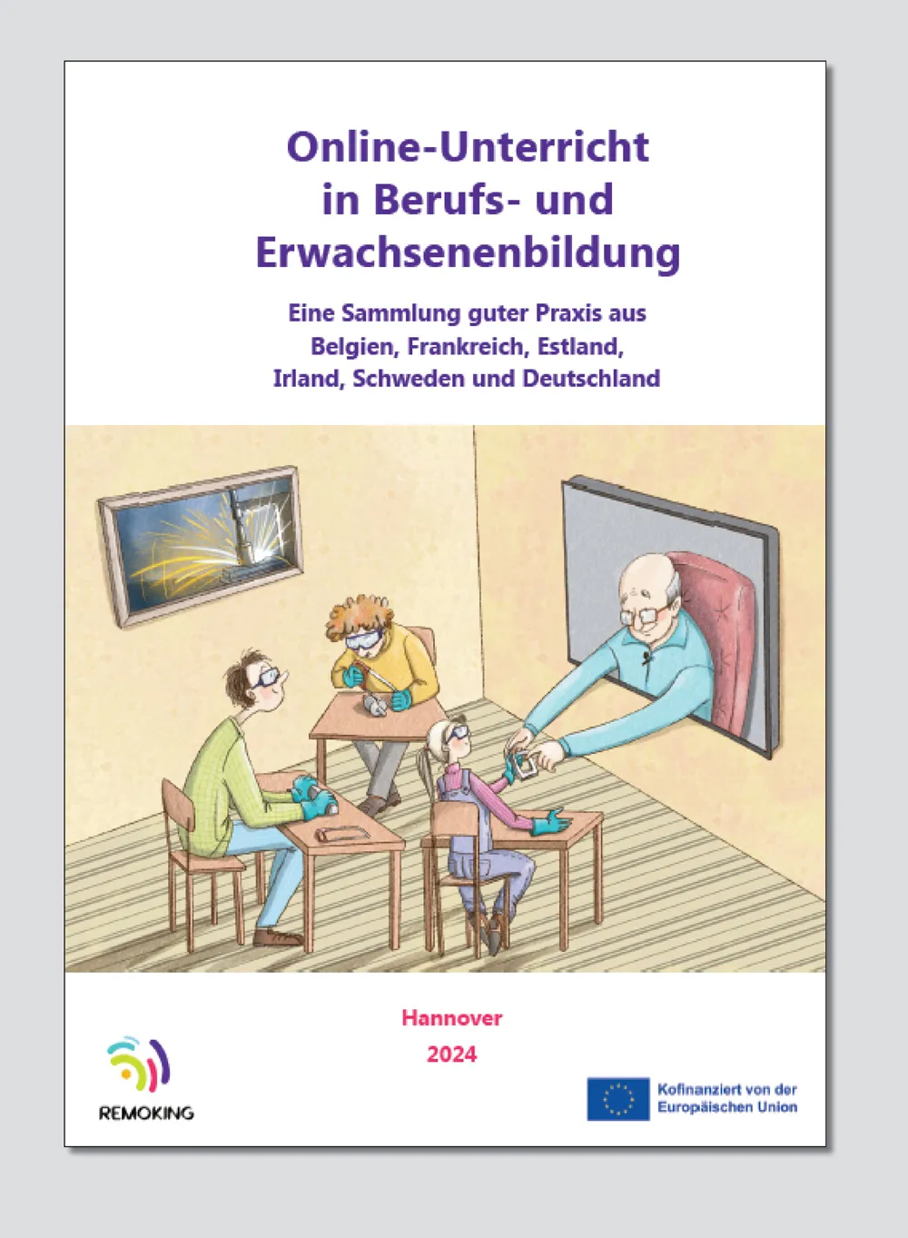 Buch zur guten Praxis im Online-Unterricht, Titelseite, deutsche Fassung Buch zur guten Praxis im Online-Unterricht, Titelseite, deutsche Fassung.