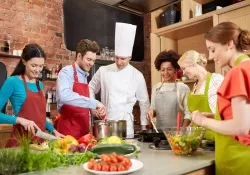 Group cookery class Group cookery class.
