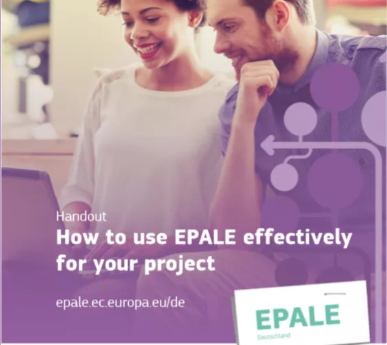 Cover of the englisch version hw to use EPALE for your project.