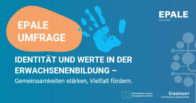EPALE Umfrage Identität und Werte der Erwachsenenbildung.